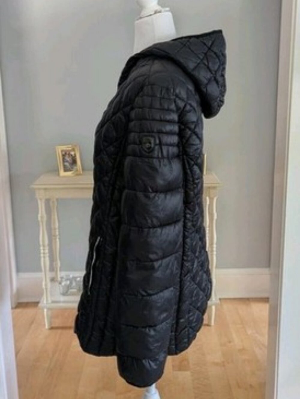 Noize Stella Black Puffer Jacket Coat XL Lightweight Cruelty-Free - Picture 3 of 16